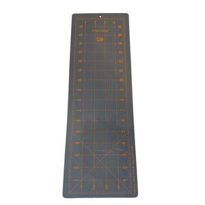 Fiskars 4" X 16” Quilting Ruler Non-Slip Cutting Mat Gray Orange